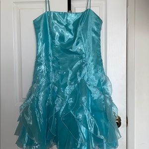 Jessica Mcclintok teal dress
